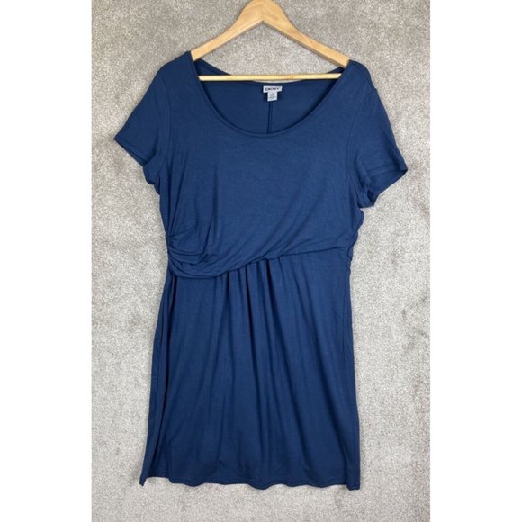 DKNY Dress Womens Extra Large Short Sleeve Stretch Pullover Lined Shift- 8057 - Picture 1 of 12